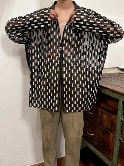 Othello leather mesh jacket