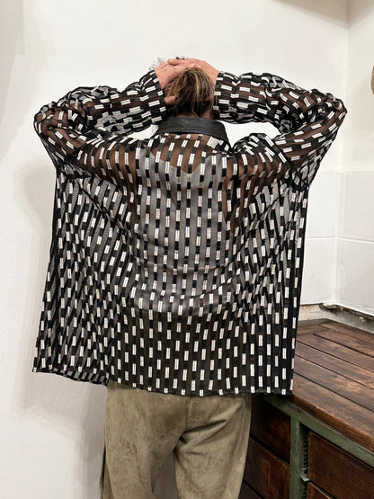 Othello leather mesh jacket