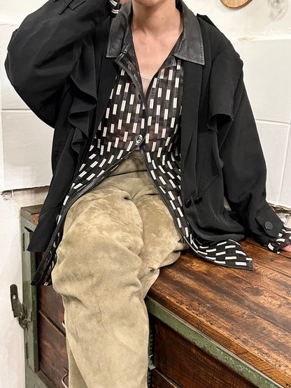 1980s bossini boxy jacket in black