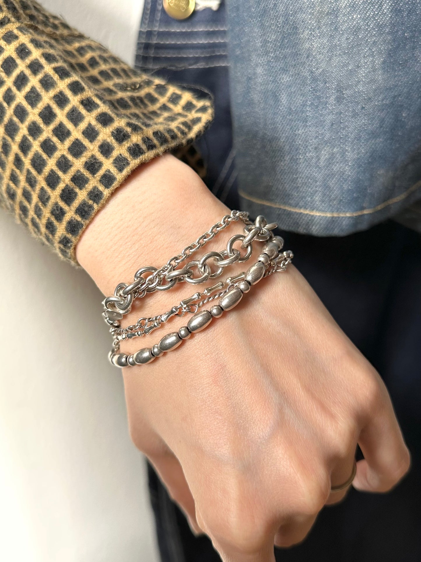Sterling 925 multi chain bracelet