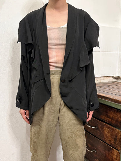 1980s bossini boxy jacket in black