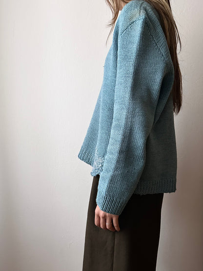 French wool jumper with mendings