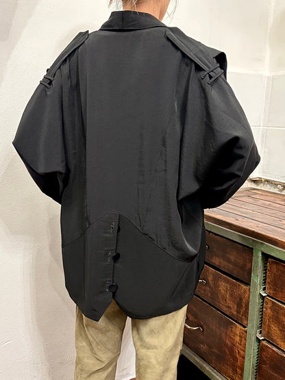 1980s bossini boxy jacket in black