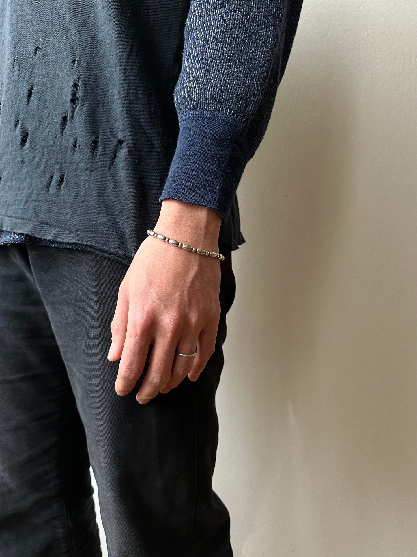 Sterling 925 oval pearl bracelet