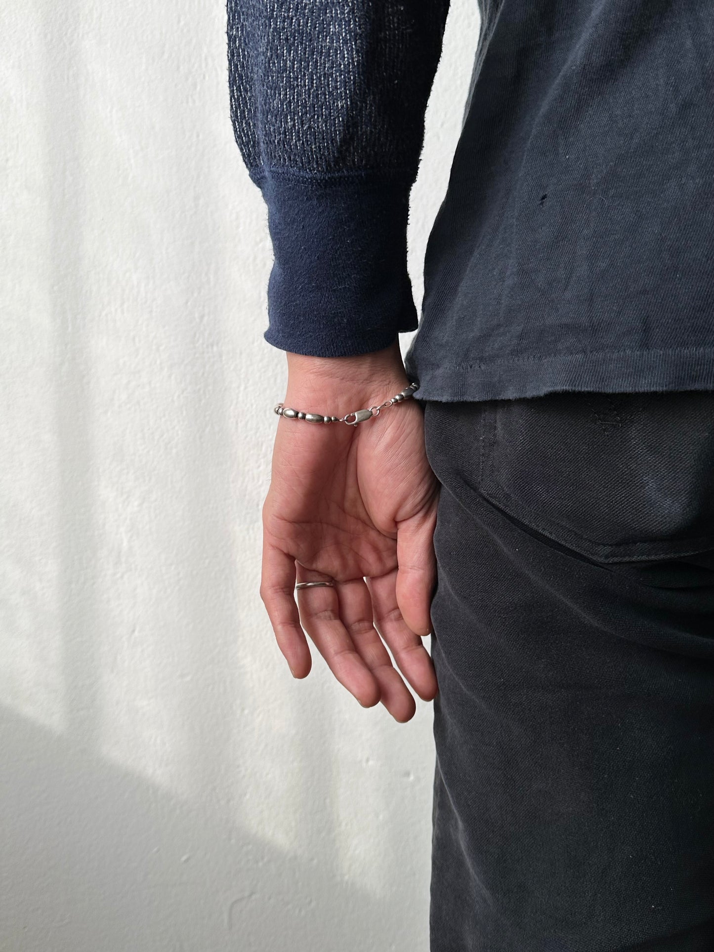 Sterling 925 oval pearl bracelet