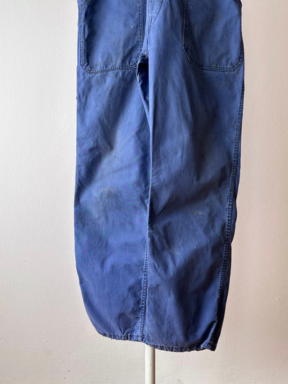 French Adolphe Lafont blue cotton twill overalls 50's 60's workwear vintage フレンチワーク ユーロ古着 ヨーロッパ古着