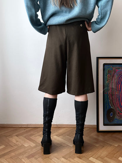 wool brown half trouser