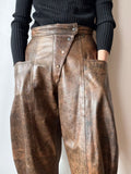 lace up leather trouser - W26