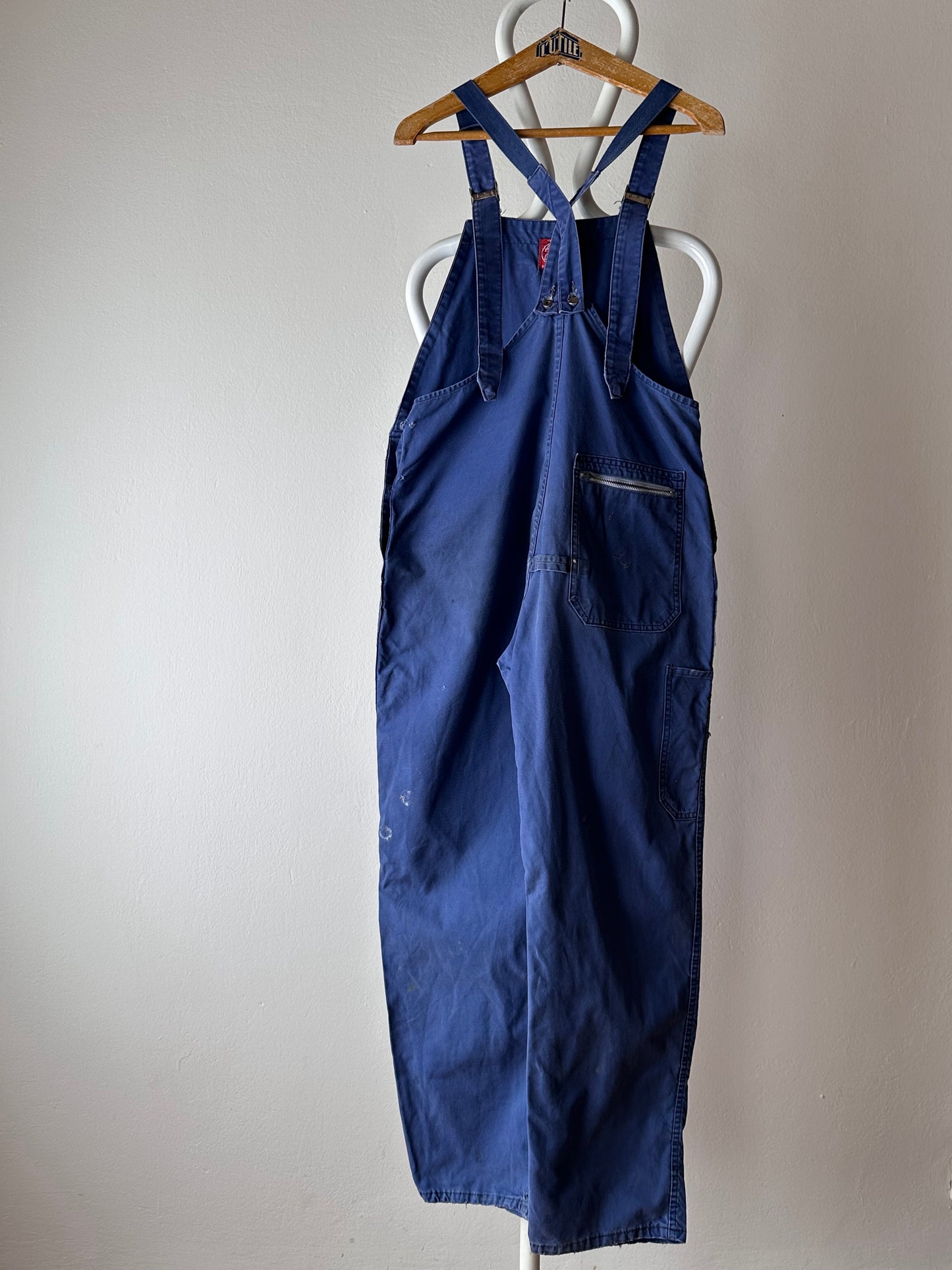 French Adolphe Lafont blue cotton twill overalls 50's 60's workwear vintage フレンチワーク ユーロ古着 ヨーロッパ古着