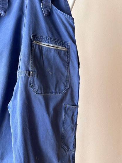 French Adolphe Lafont blue cotton twill overalls 50's 60's workwear vintage フレンチワーク ユーロ古着 ヨーロッパ古着