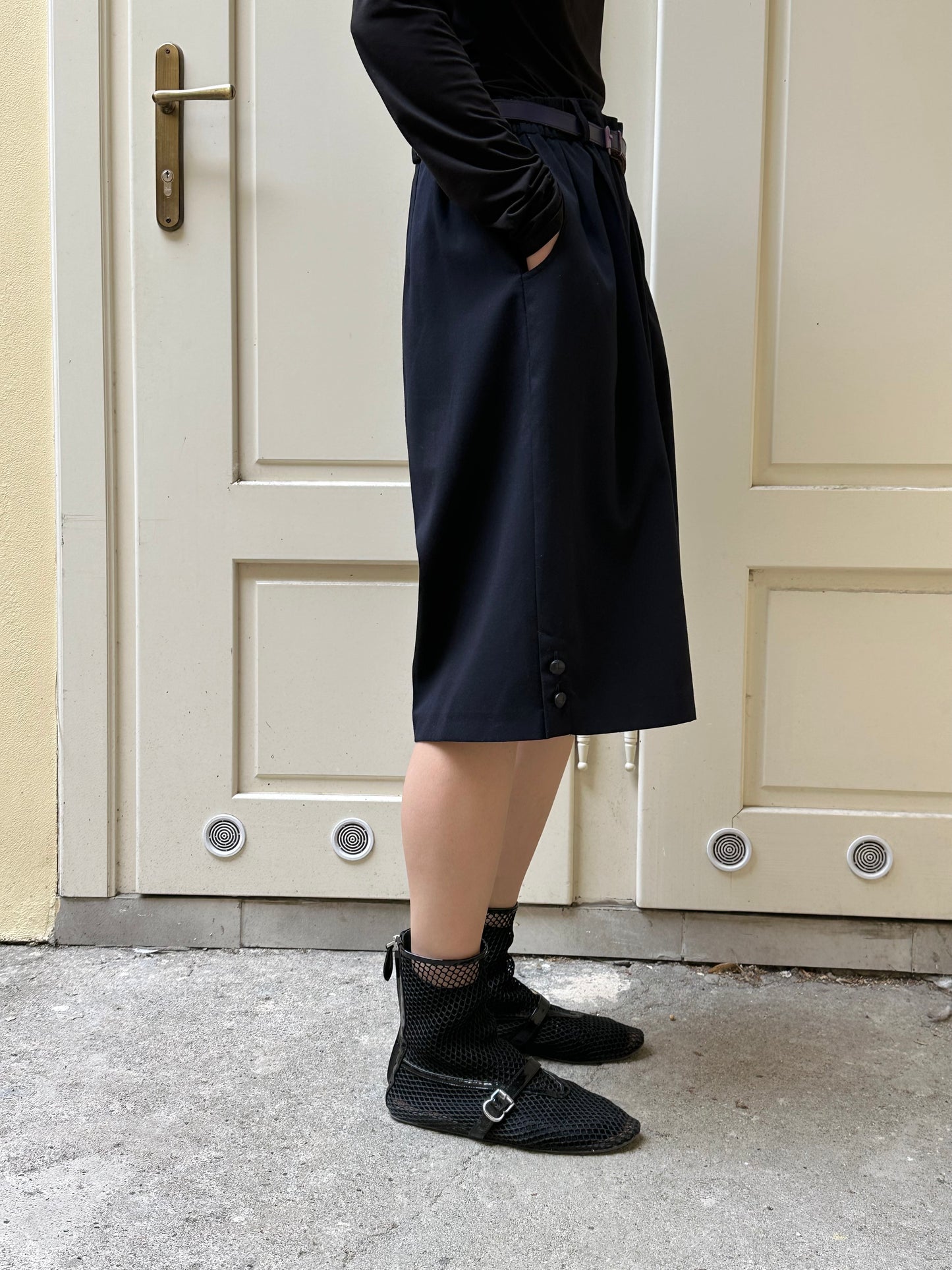 Dark navy wide shorts W31-33