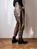 lace up leather trouser - W26