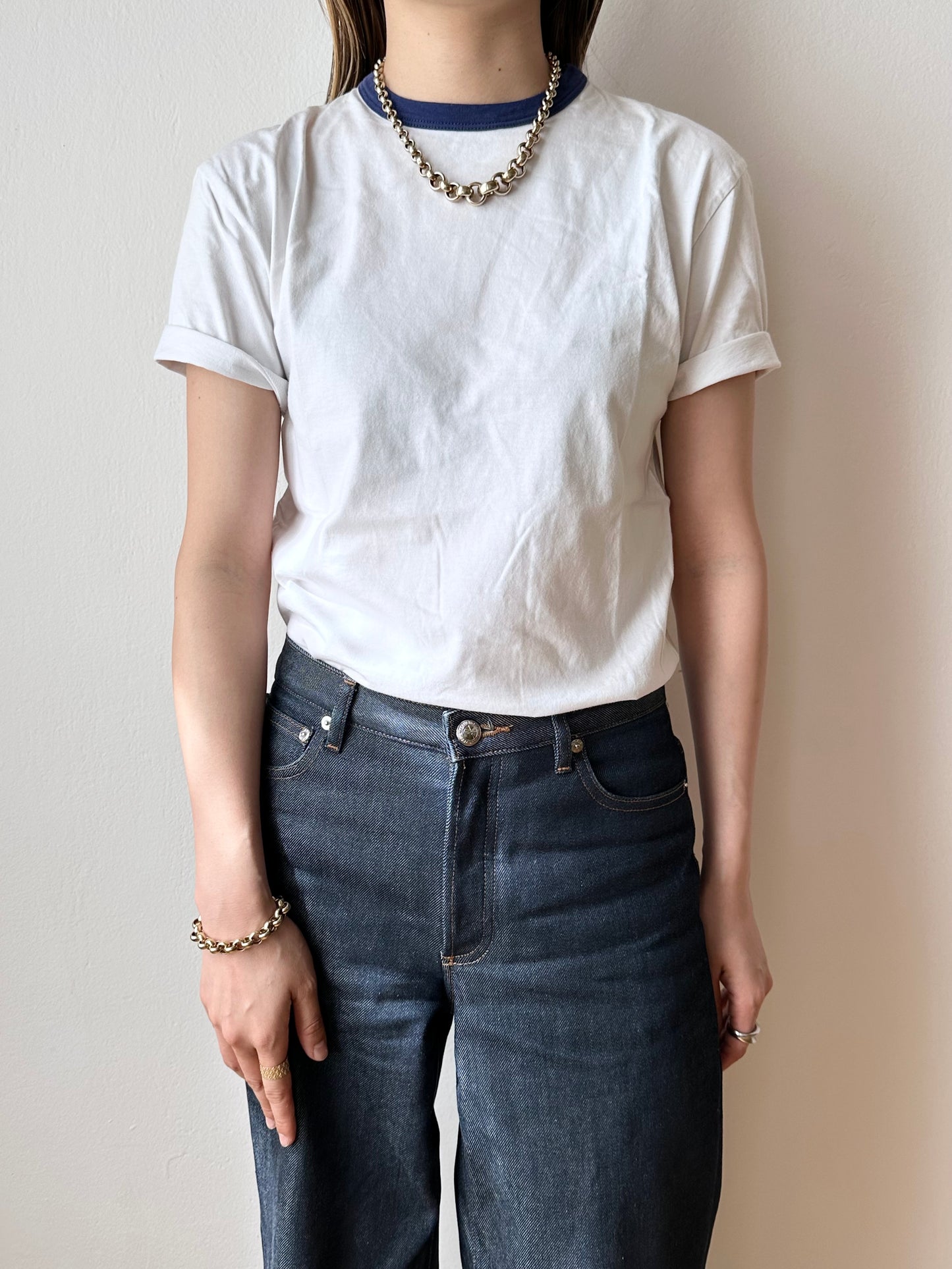 925 champagne gold plated rolo chain necklace German sterling silver vermeil ヴェルメイユ シルバー スターリングシルバー ゴールドプレート チェーンブレスレット ネックレス チェーン ヴィンテージ シルバー シルバージュエリー vintage silver jewelry