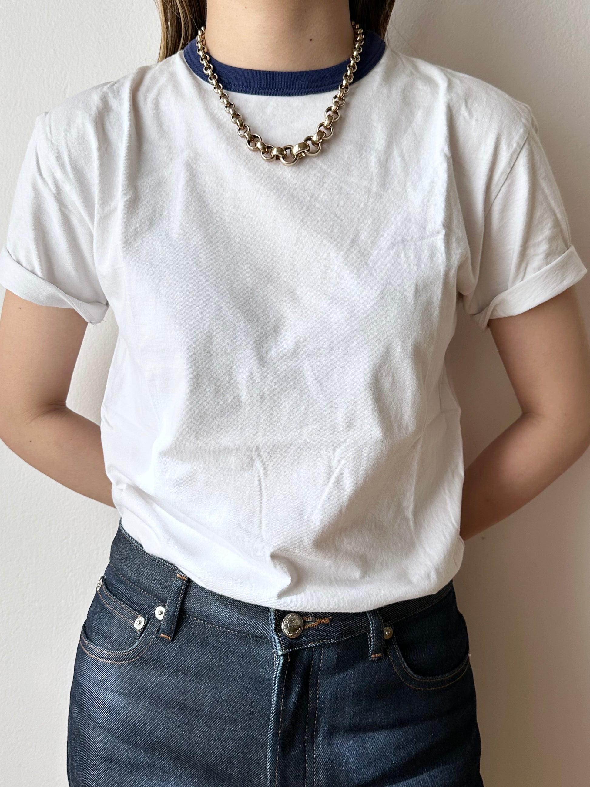 925 champagne gold plated rolo chain necklace German sterling silver vermeil ヴェルメイユ シルバー スターリングシルバー ゴールドプレート チェーンブレスレット ネックレス チェーン ヴィンテージ シルバー シルバージュエリー vintage silver jewelry