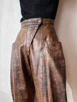 lace up leather trouser - W26