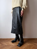leather midi pencil skirt - W28