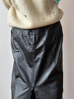 leather midi pencil skirt - W28