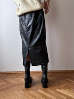 leather midi pencil skirt - W28