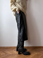 leather midi pencil skirt - W28
