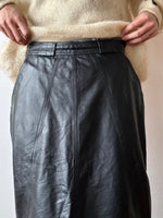 leather midi pencil skirt - W28