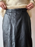 leather midi pencil skirt - W28