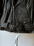 90s aged nappa leather biker jacket