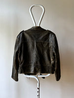 90s aged nappa leather biker jacket