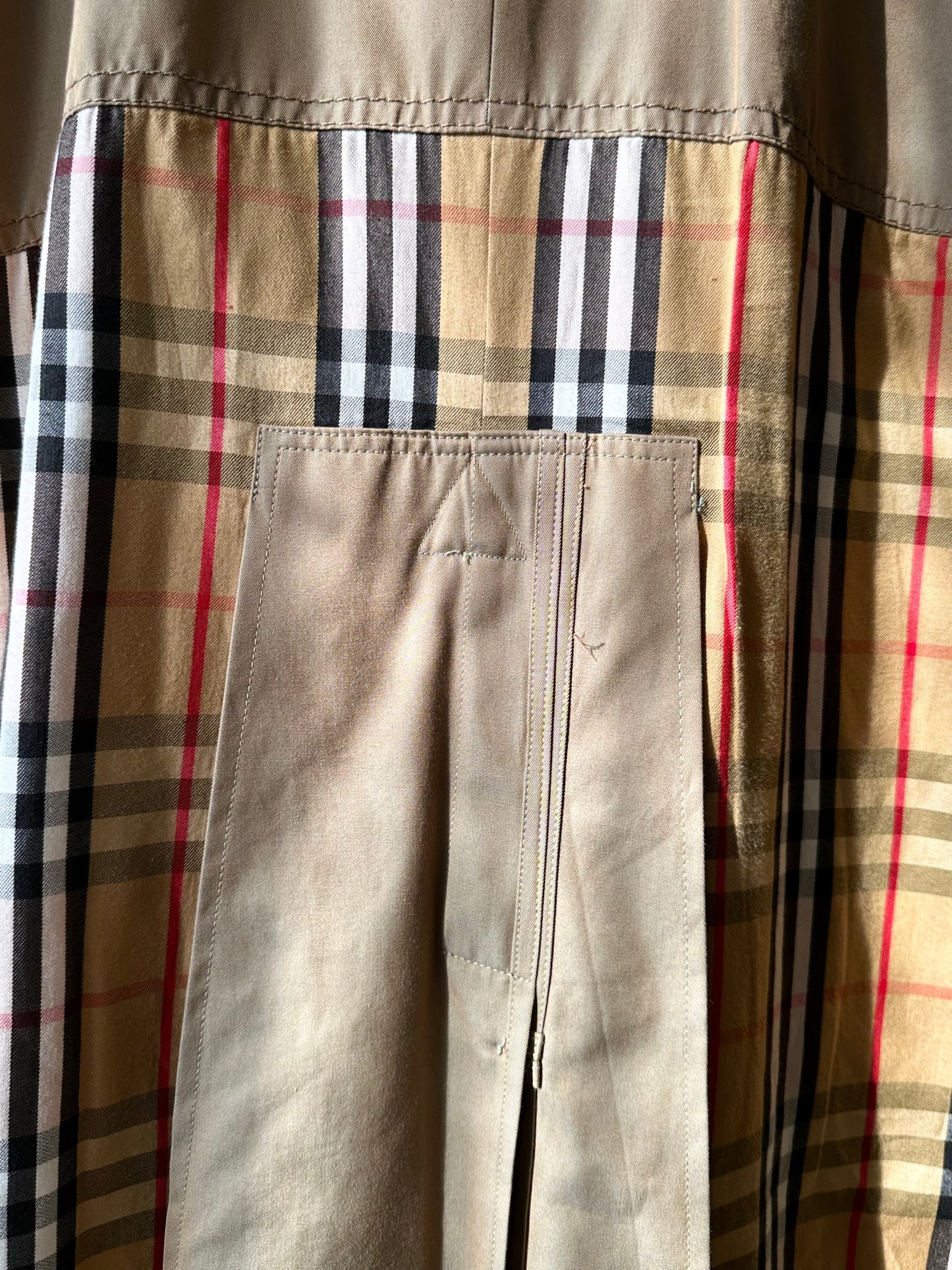 70s Belgium iridescence cotton gabardin trench coat