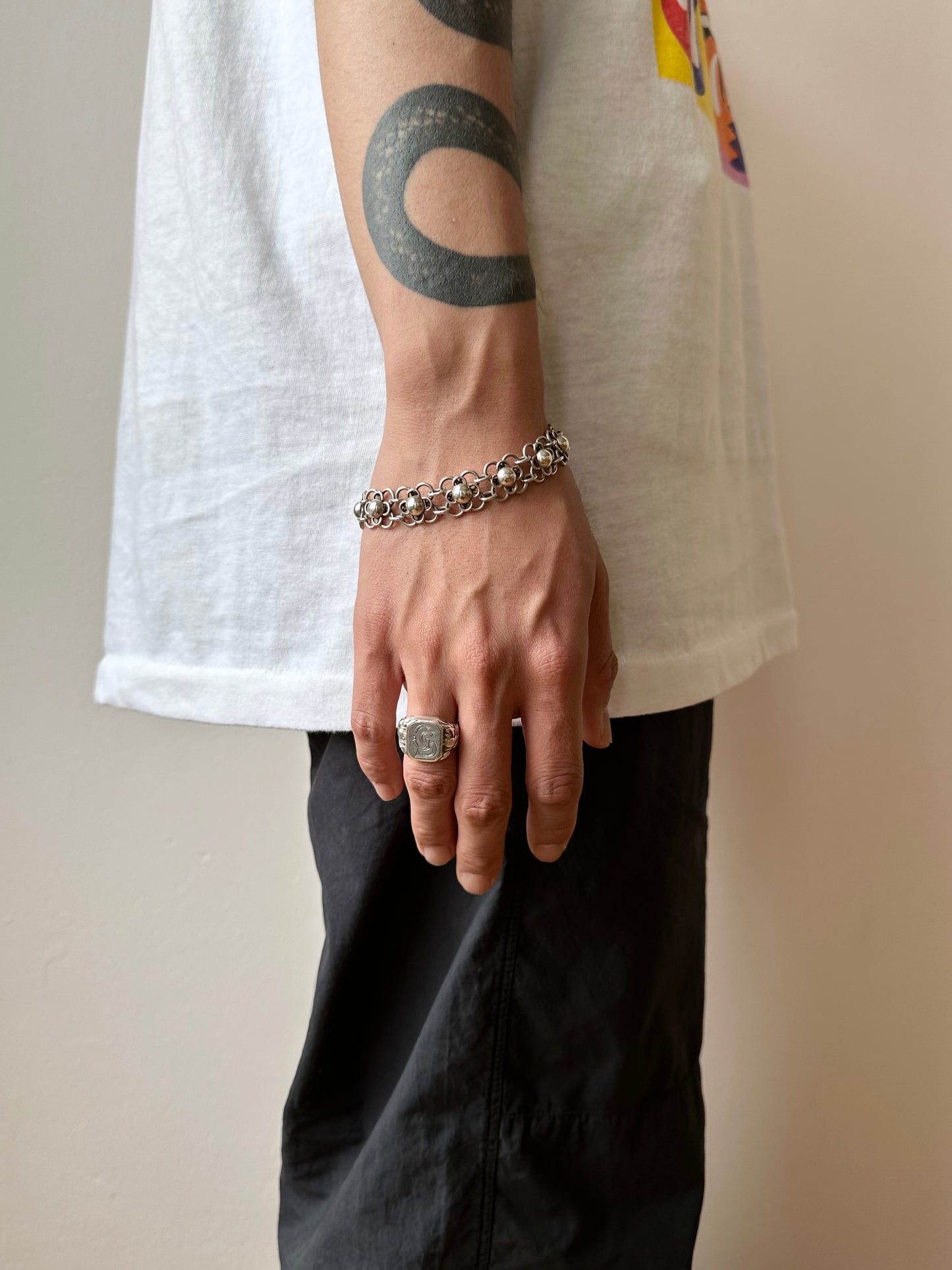 German 800 floret link bracelet