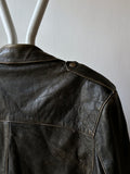 90s aged nappa leather biker jacket