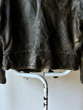 90s aged nappa leather biker jacket