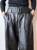 esprit lamb leather pants - W27