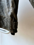 90s aged nappa leather biker jacket