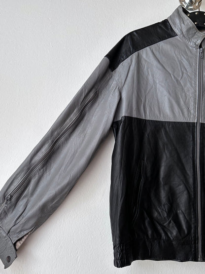 80s Two-tone Italian leather jacket
