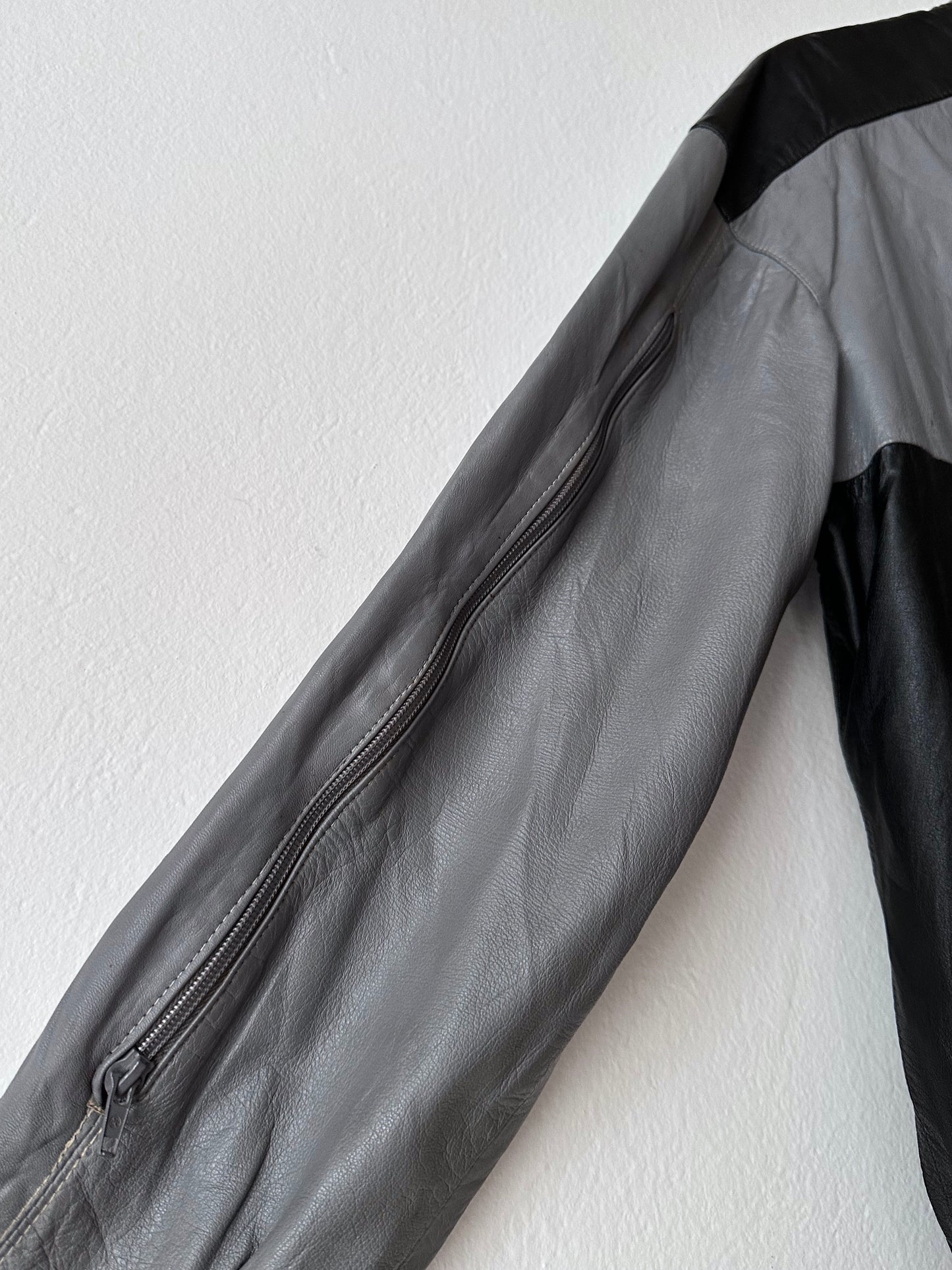 80s Two-tone Italian leather jacket