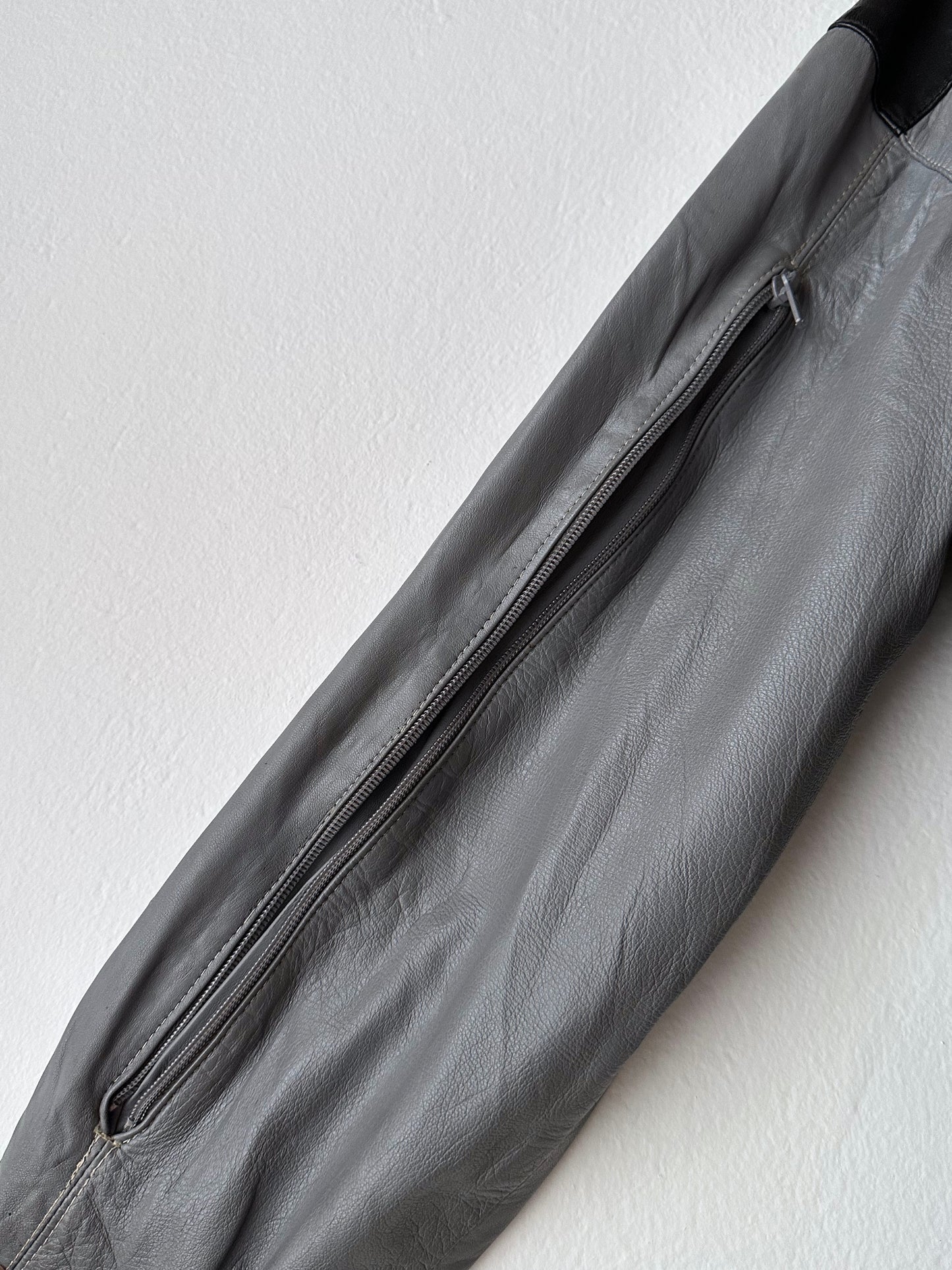 80s Two-tone Italian leather jacket