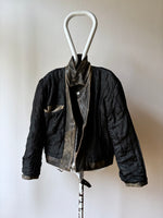 90s aged nappa leather biker jacket