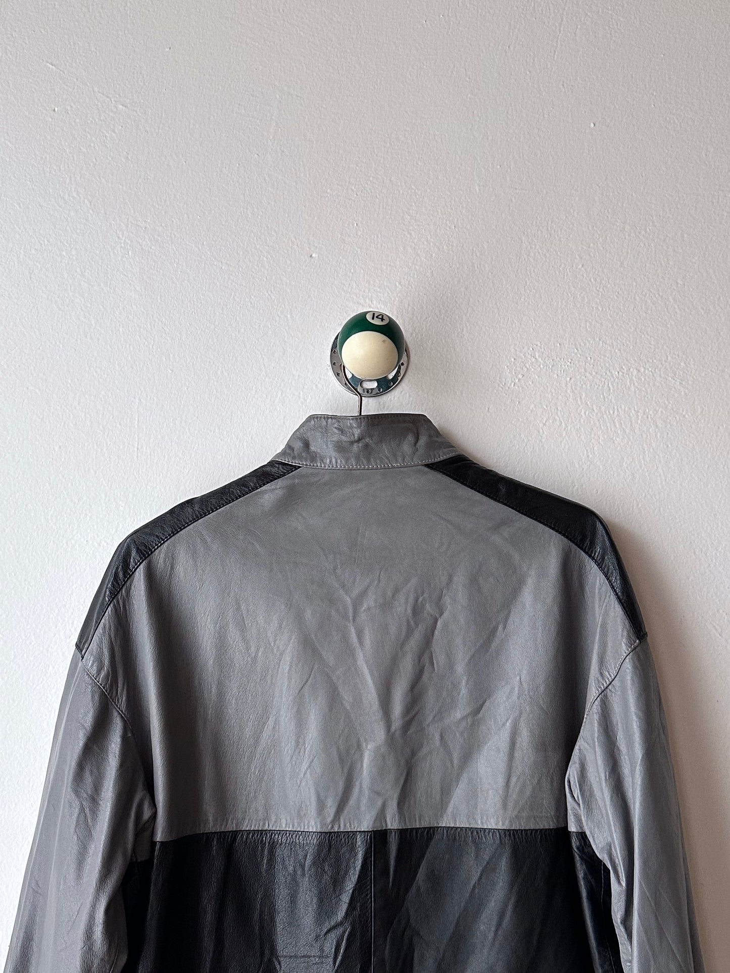 80s Two-tone Italian leather jacket