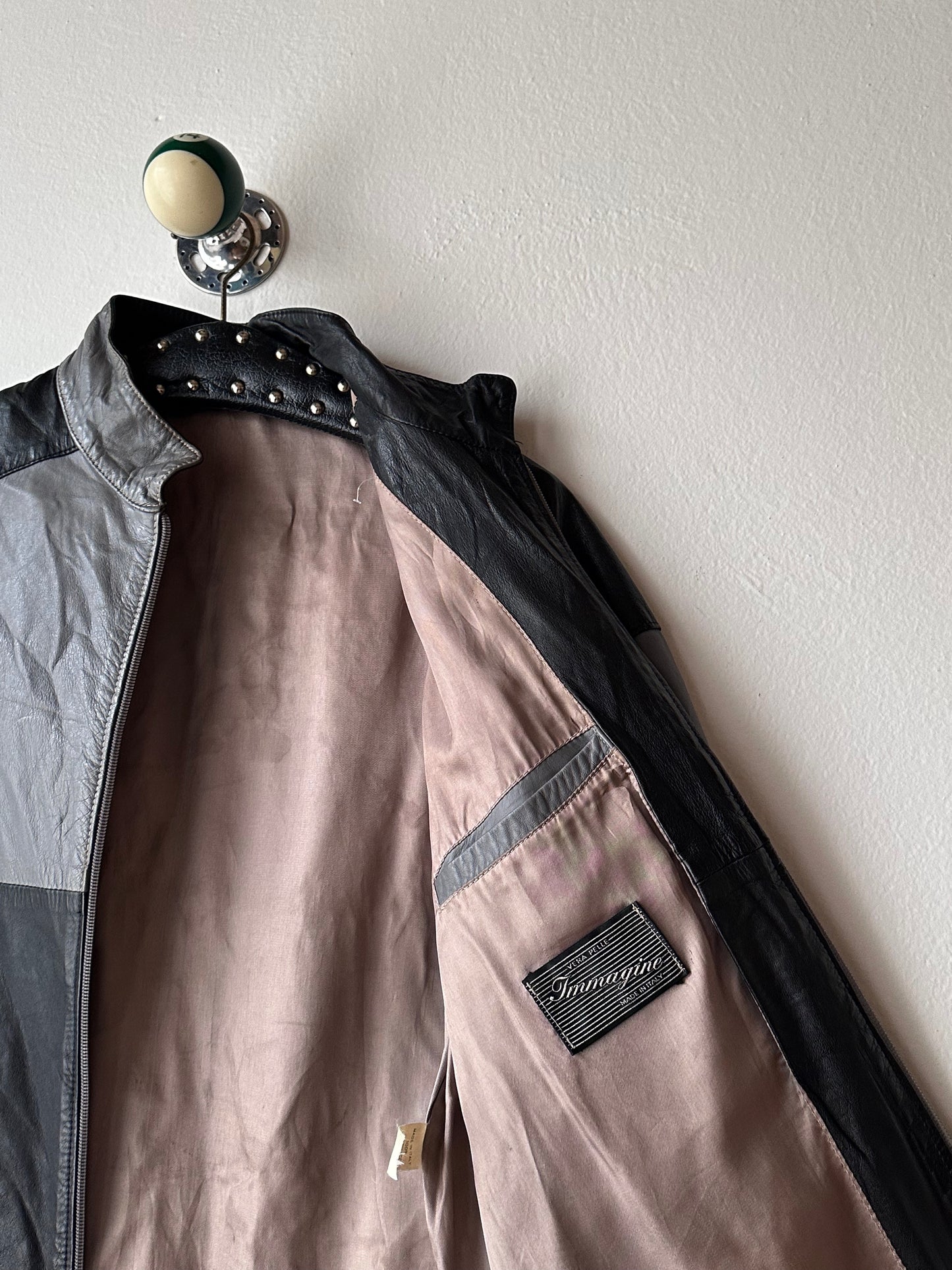 80s Two-tone Italian leather jacket