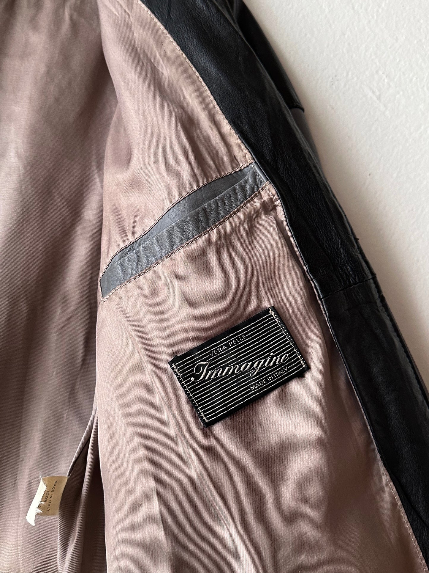 80s Two-tone Italian leather jacket