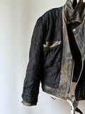 90s aged nappa leather biker jacket