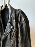 90s aged nappa leather biker jacket