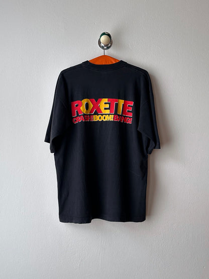 90's Roxette Band T shirt Tee Vintage Toto Praha Antique shop Vintage clothing store Showroom Prague プラハ 90年代 バンド Tシャツ Black 黒  ロンT ヴィンテージ ユーロ古着 古着卸 古着屋 