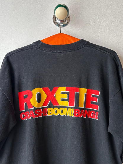 90's Roxette Band T shirt Tee Vintage Toto Praha Antique shop Vintage clothing store Showroom Prague プラハ 90年代 バンド Tシャツ Black 黒  ロンT ヴィンテージ ユーロ古着 古着卸 古着屋 