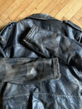 90s aged nappa leather biker jacket