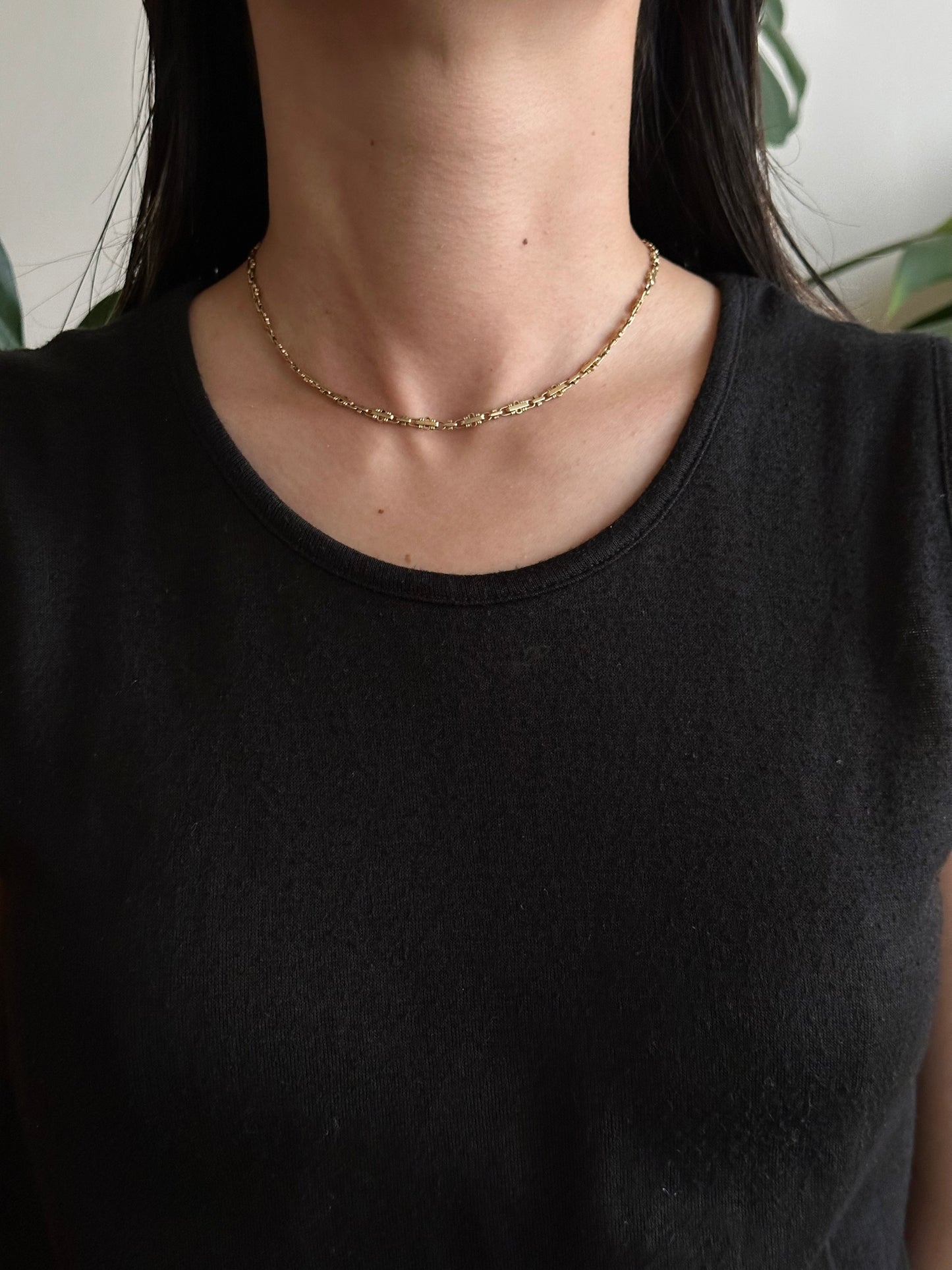 1920-30s Czechoslovakia Artdeco watch chain / choker Au585