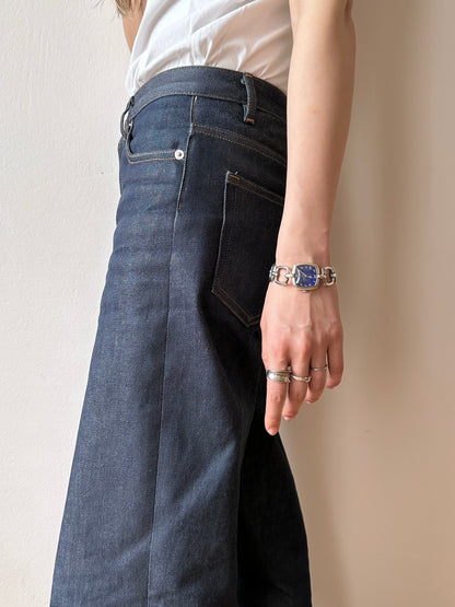 60-70s France silver blue dial watch