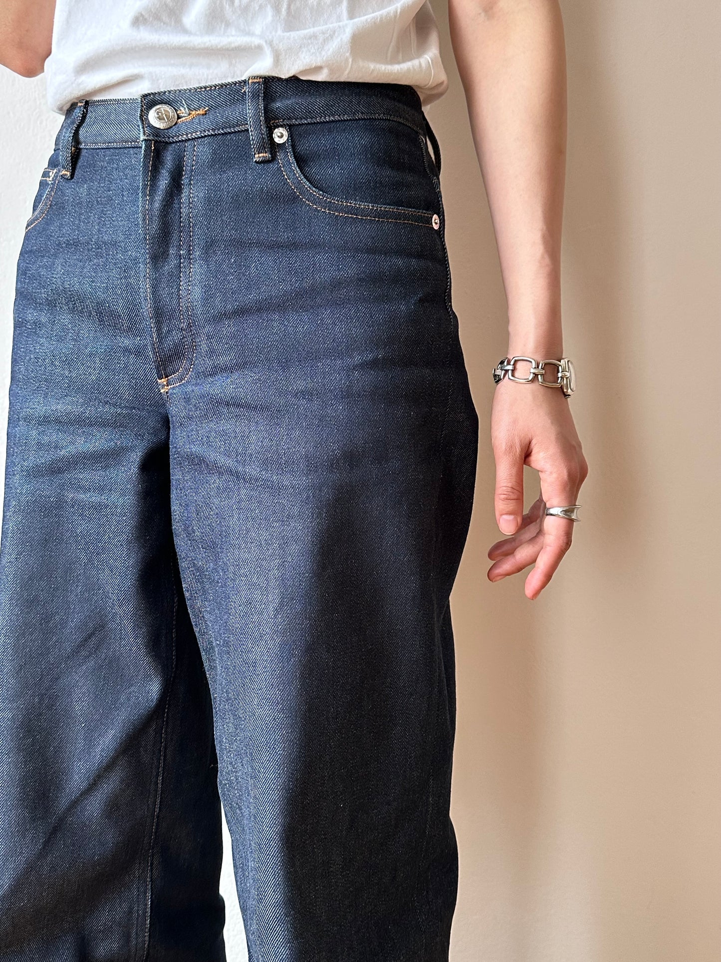 60-70s France silver blue dial watch