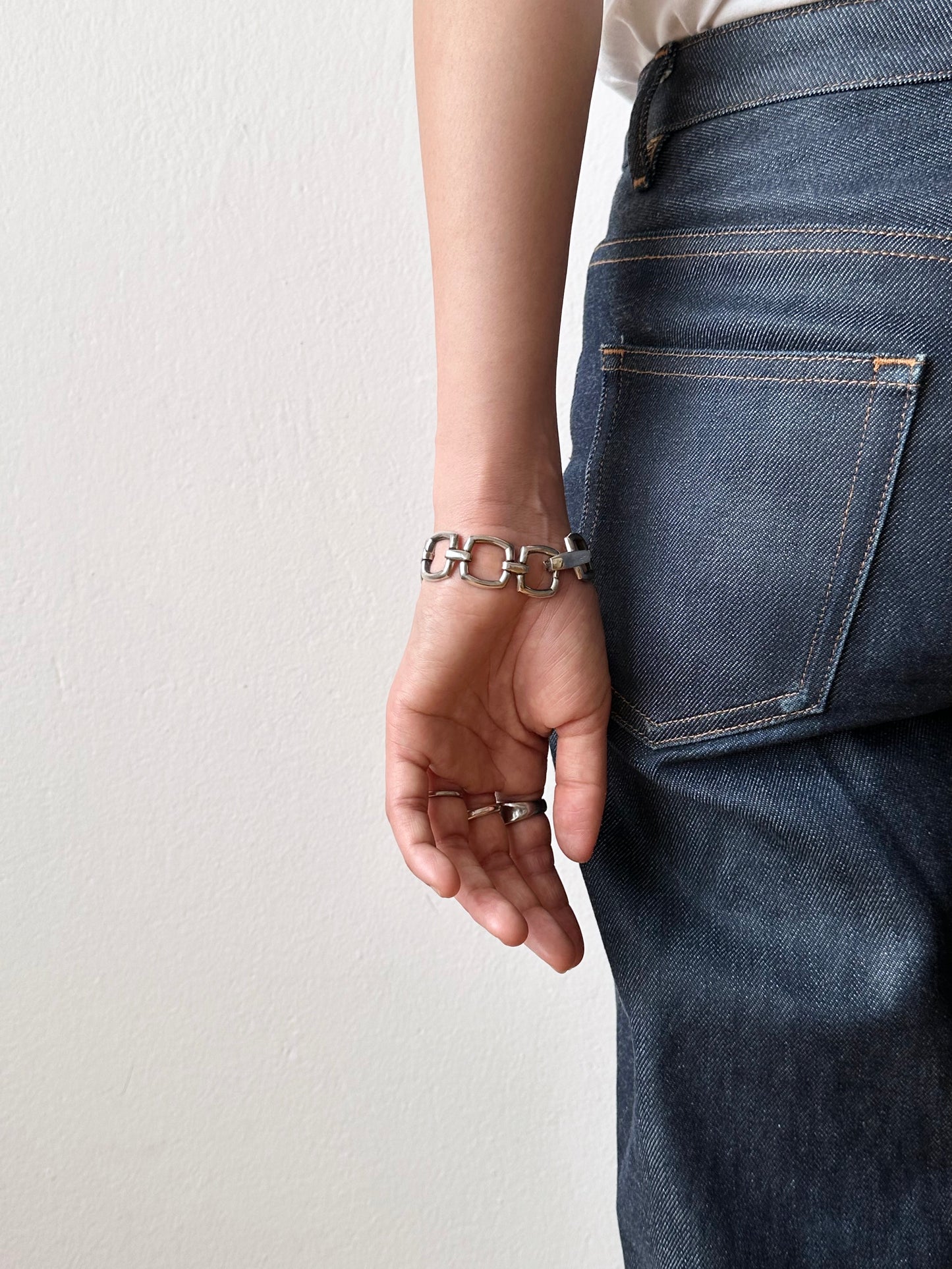 60-70s France silver blue dial watch