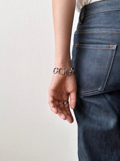 60-70s France silver blue dial watch